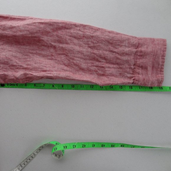 NWT J. Crew XL Slim Red 100% Linen L/S Button Down - Picture 4 of 8